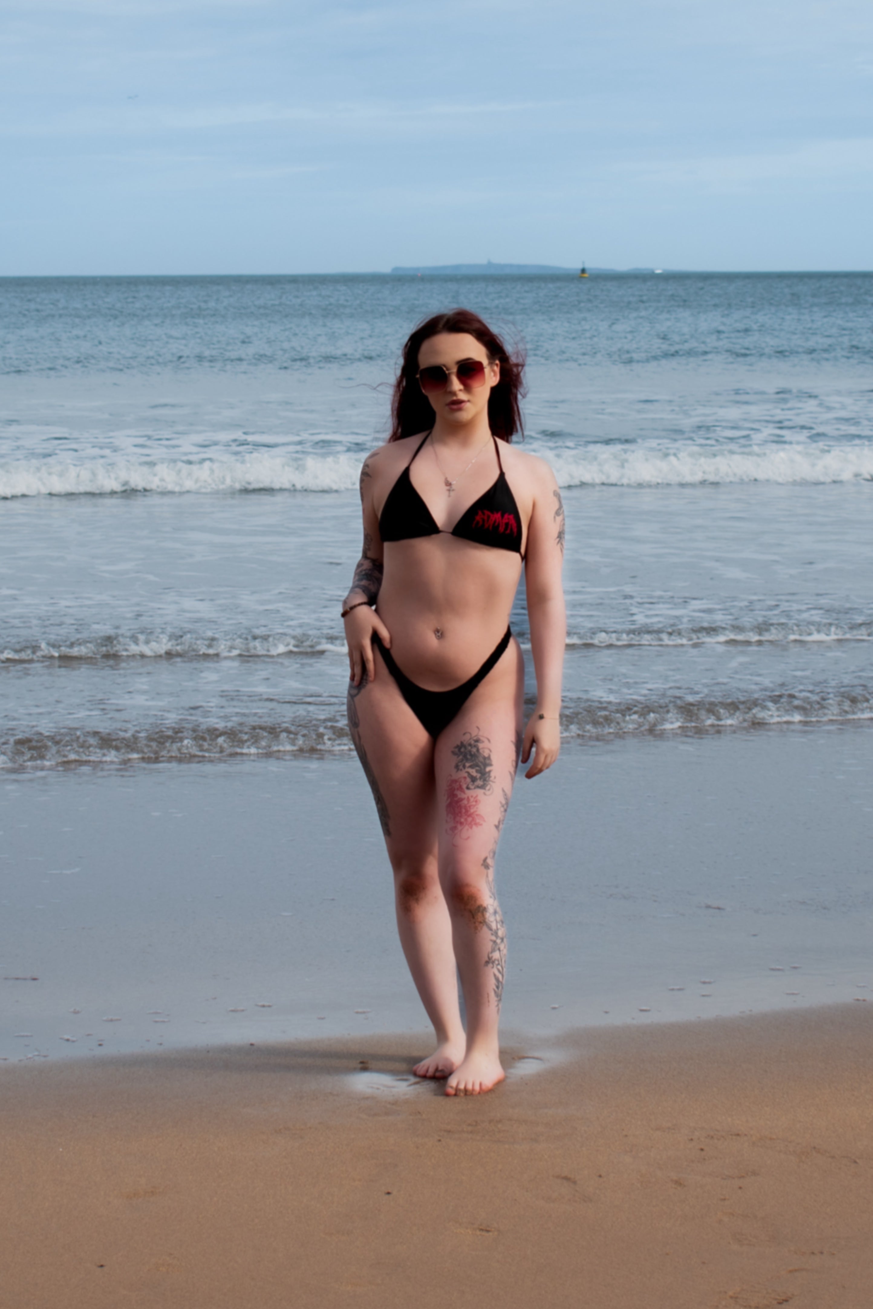 Metal Black Bikini (Choose your bottoms)