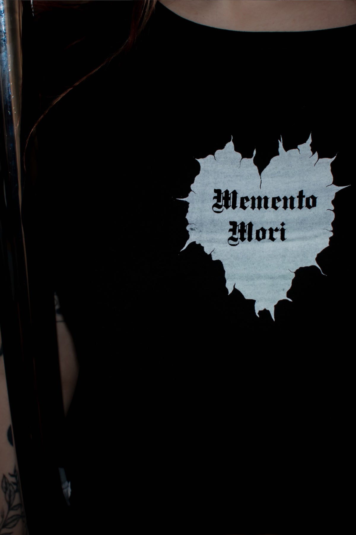Memento Mori Black Crop Top